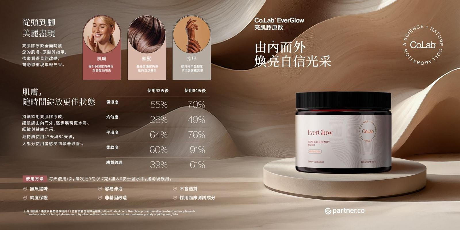 Co.Lab EverGlow 亮肌膠原飲 (白桃味飲品沖劑)